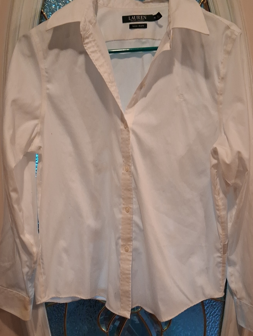 Lauren Ralph Lauren White Button-Up Shirt Jacket